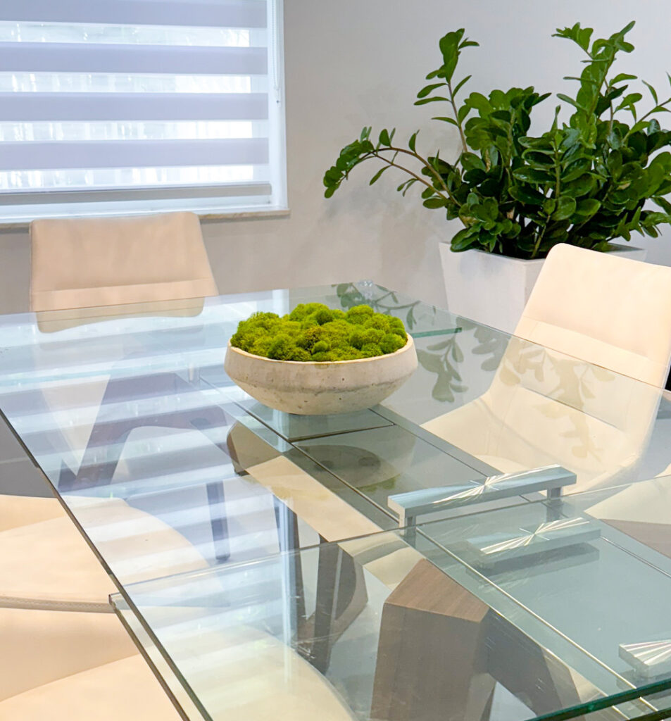 White Cement Planter w/Light Green Preserved Moss | Modern Nature Fl.